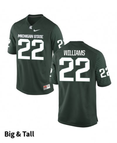 Men's Delton Williams Michigan State Spartans #22 Nike NCAA Green Big & Tall Authentic College Stitched Football Jersey CB50Q61OV